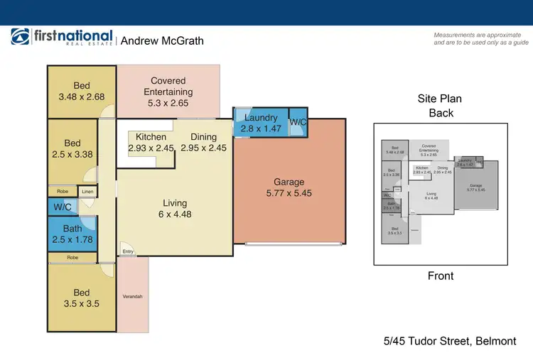 Floorplan of Homely villa listing, 5/45 Tudor Street, Belmont NSW 2280