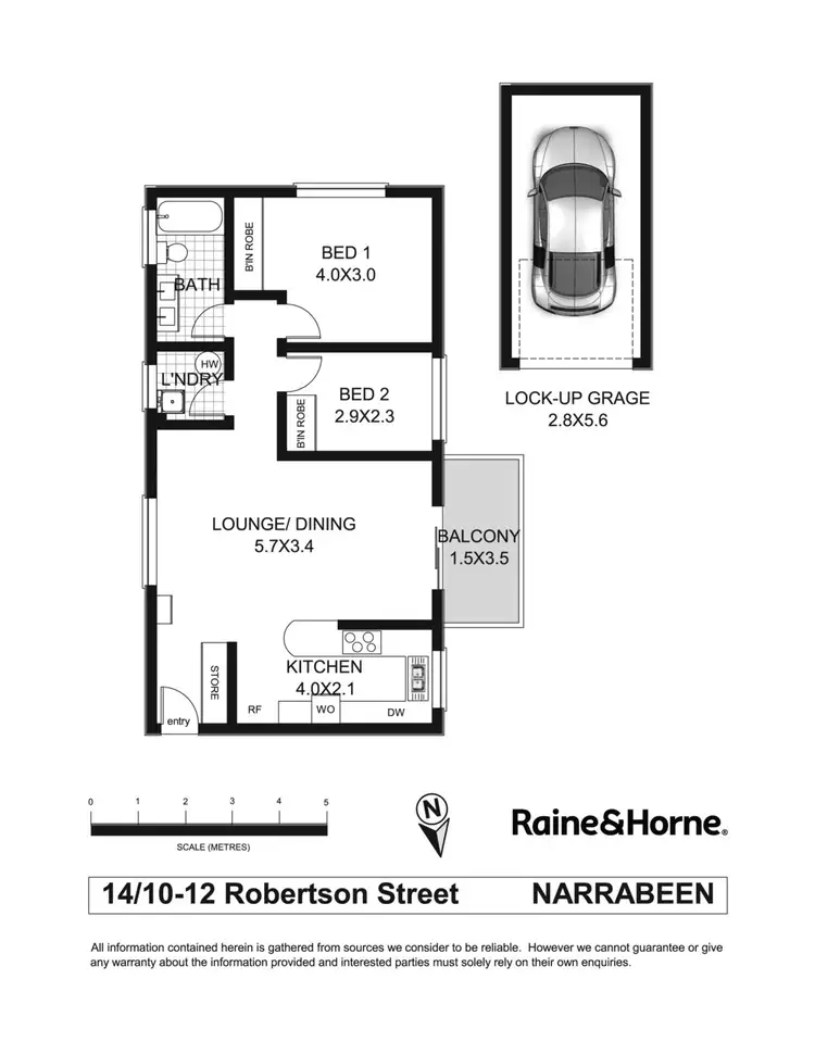 Floorplan of Homely apartment listing, 14/10-12 Robertson Street, Narrabeen NSW 2101