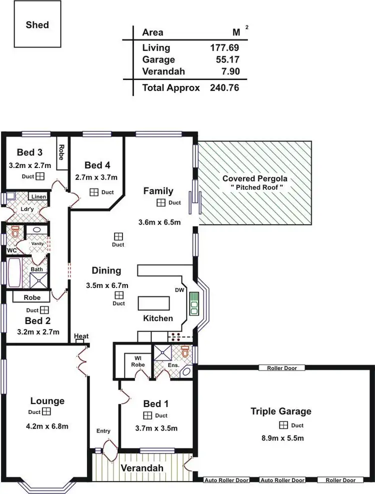 Floorplan of Homely house listing, 7 Mary Crescent, Craigmore SA 5114