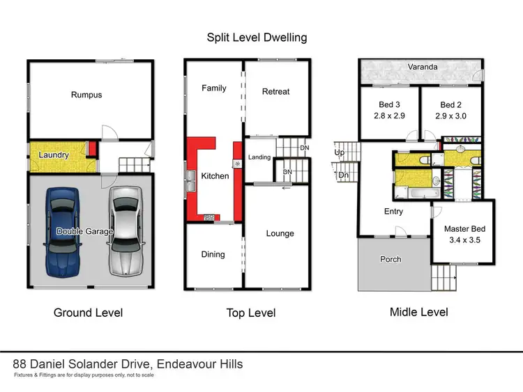 Floorplan of Homely house listing, 88 Daniel Solander Drive, Endeavour Hills VIC 3802