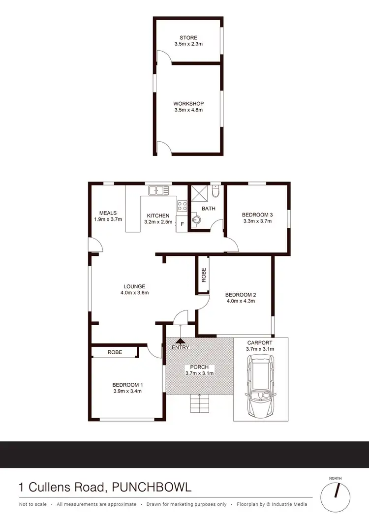 Floorplan of Homely house listing, 1 Cullens Rd, Punchbowl NSW 2196
