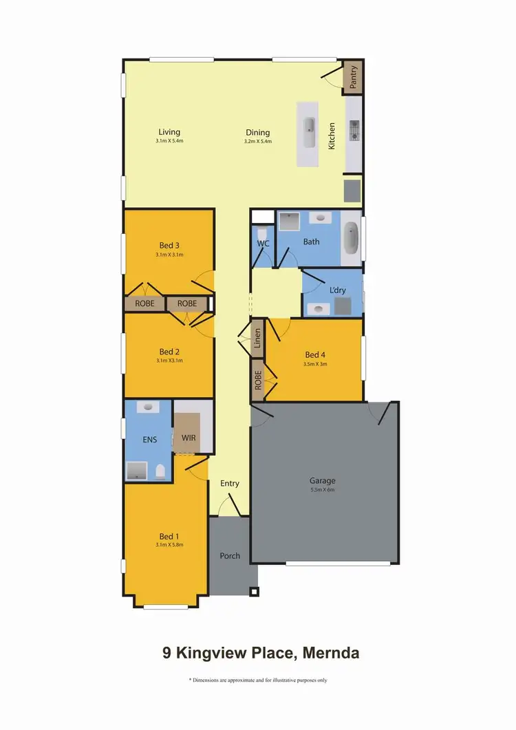 Floorplan of Homely house listing, 9 Kingview Place, Mernda VIC 3754