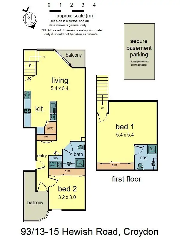 Floorplan of Homely apartment listing, 93/13-15 Hewish Road, Croydon VIC 3136