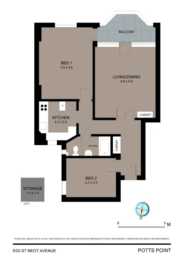Floorplan of Homely apartment listing, 5/20 St Neot Avenue, Potts Point NSW 2011