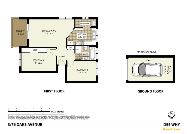 Floorplan of Homely unit listing, 3/76 Oaks Avenue, Dee Why NSW 2099