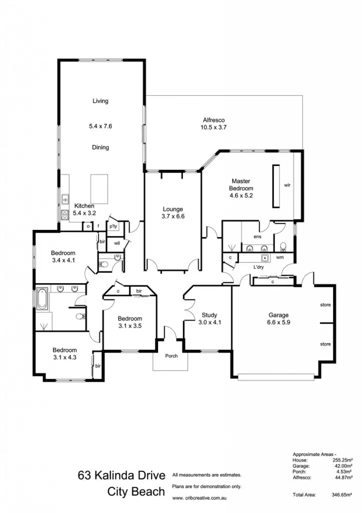 Floorplan of Homely house listing, 63 Kalinda Drive, City Beach WA 6015