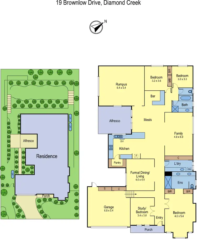 Floorplan of Homely house listing, 19 Brownlow Drive, Diamond Creek VIC 3089