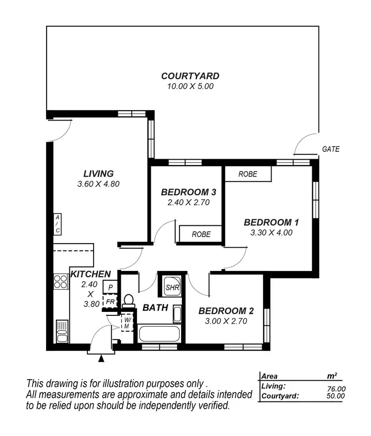 Floorplan of Homely unit listing, Unit 1, 20 Seaview Road, West Beach SA 5024