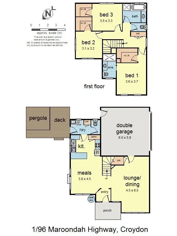 Floorplan of Homely unit listing, 1/96 Maroondah Highway, Croydon VIC 3136