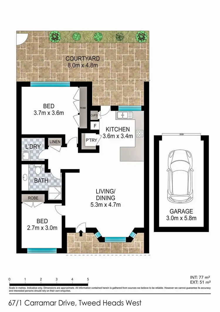 Floorplan of Homely villa listing, 67 / 1 Carramar Drive, Tweed Heads West NSW 2485