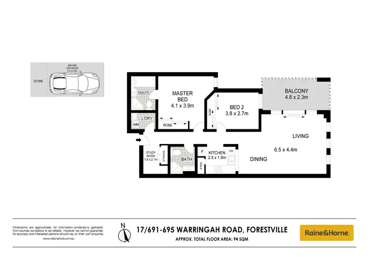 Floorplan of Homely apartment listing, 17/691-695 Warringah Road, Forestville NSW 2087