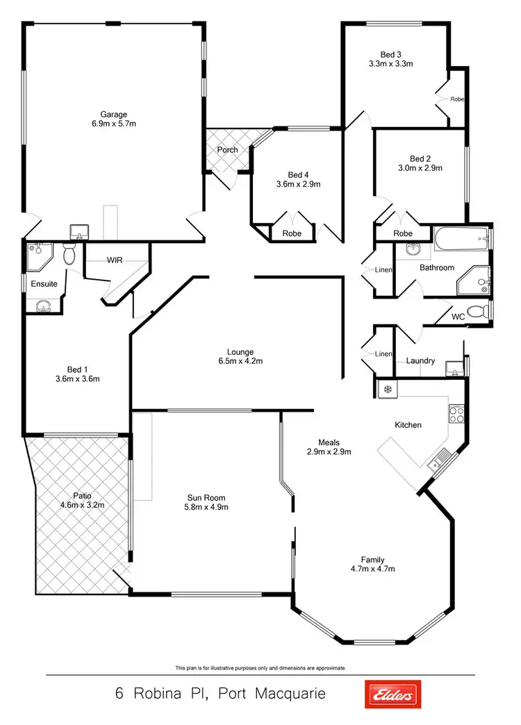 Floorplan of Homely house listing, 6 Robina Place, Port Macquarie NSW 2444