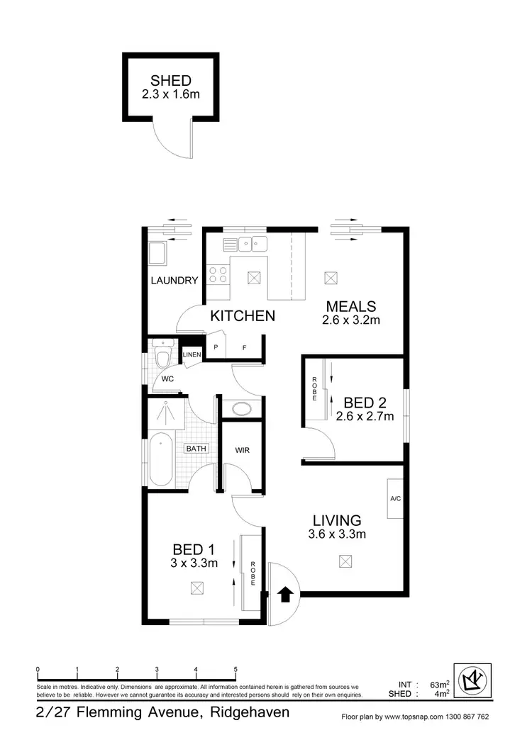 Floorplan of Homely house listing, 2/27 Fleming Avenue, Ridgehaven SA 5097