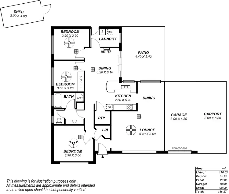 Floorplan of Homely house listing, 4 Dianne Street, Happy Valley SA 5159