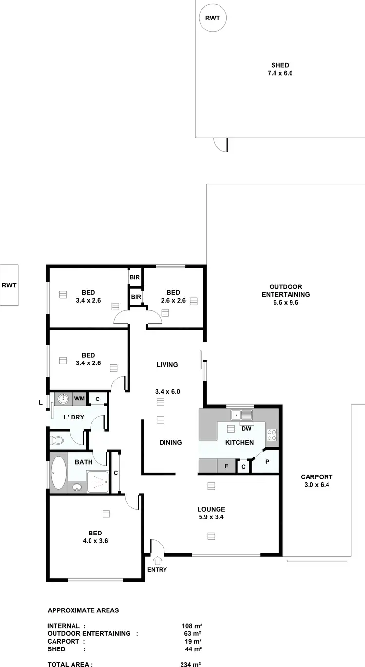 Floorplan of Homely house listing, 44 Causby Crescent, Willaston SA 5118