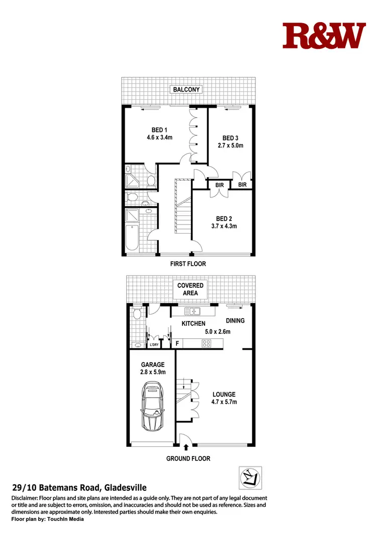 Floorplan of Homely townhouse listing, 29/10-16 Batemans Road, Gladesville NSW 2111
