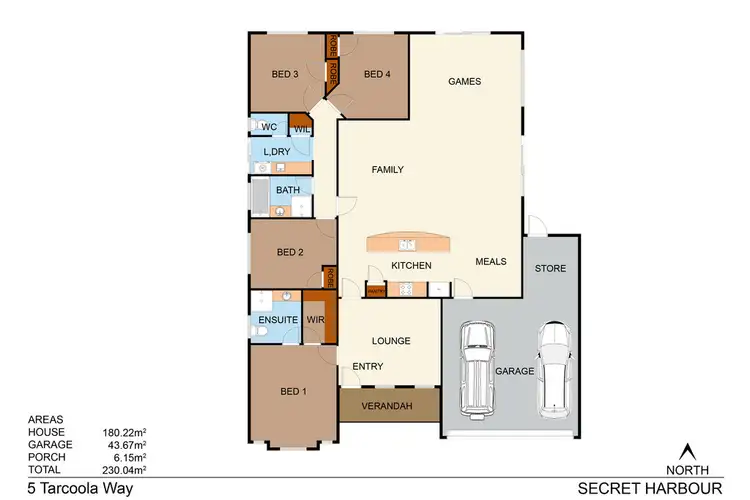 Floorplan of Homely house listing, 5 Tarcoola Way, Secret Harbour WA 6173