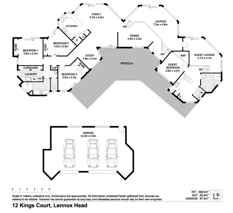 Floorplan of Homely house listing, 12 Kings Court, Lennox Head NSW 2478