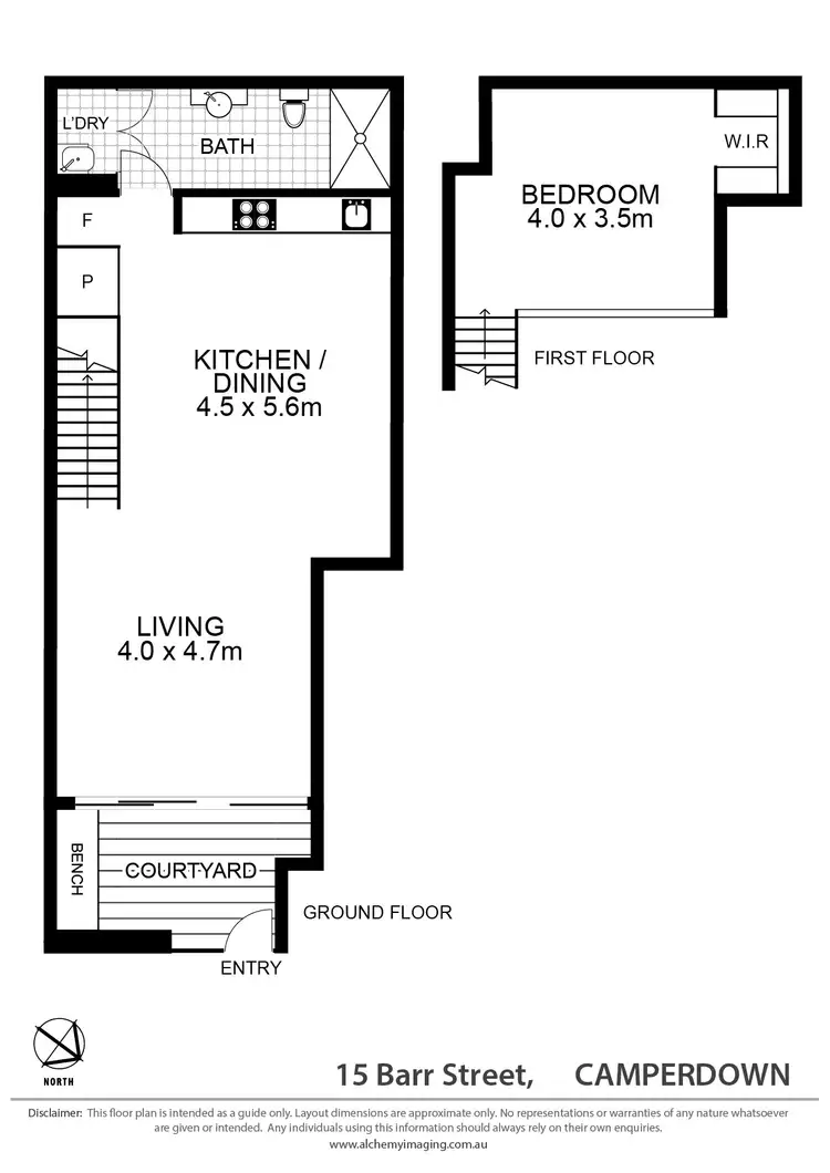 Floorplan of Homely apartment listing, 15 Barr Street, Camperdown NSW 2050