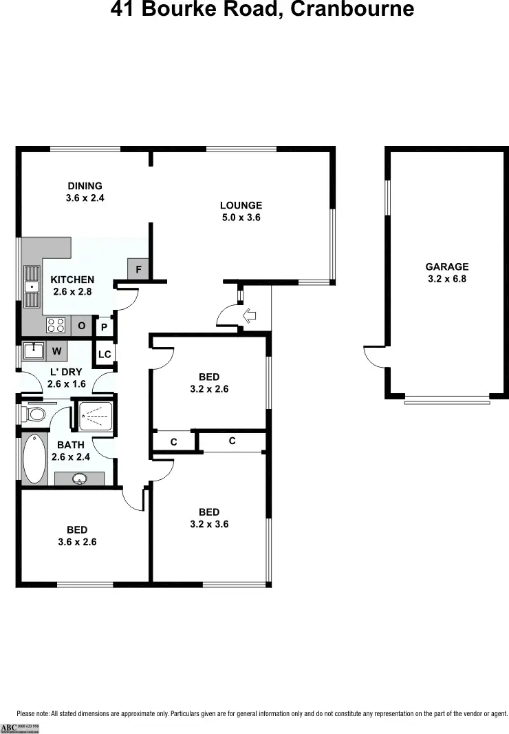 Floorplan of Homely house listing, 41 Bourke Road, Cranbourne VIC 3977