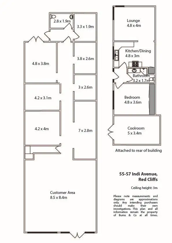 Floorplan of Homely house listing, 55-57 Indi Avenue, Red Cliffs VIC 3496