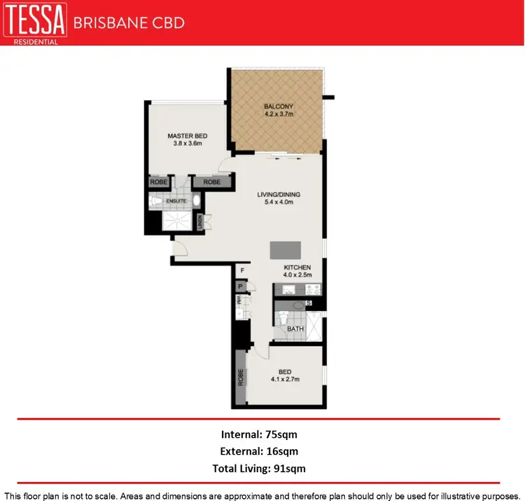 Floorplan of Homely apartment listing, 2402/212 Margaret Street, Brisbane City QLD 4000
