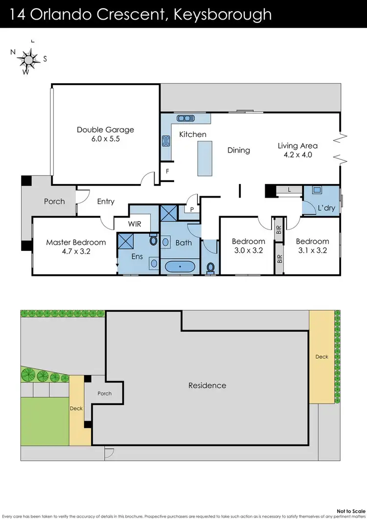 Floorplan of Homely house listing, 14 Orlando Crescent, Keysborough VIC 3173