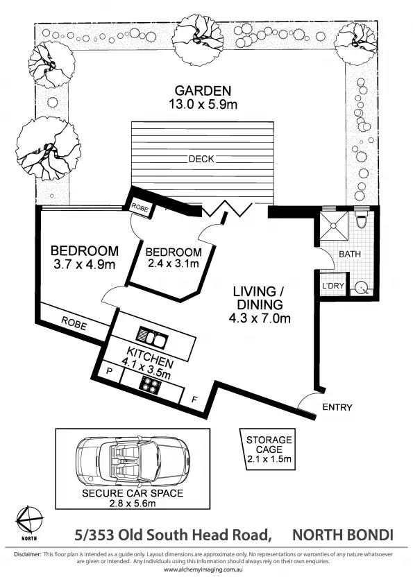 Floorplan of Homely apartment listing, 5/353 Old South Head Road, North Bondi NSW 2026