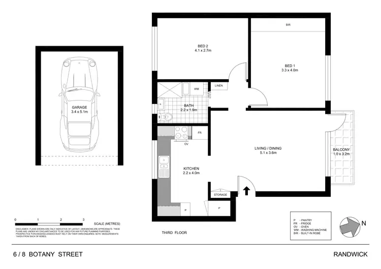 Floorplan of Homely unit listing, 6/8 Botany Street, Randwick NSW 2031