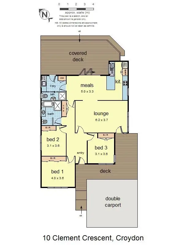 Floorplan of Homely house listing, 10 Clement Crescent, Croydon VIC 3136