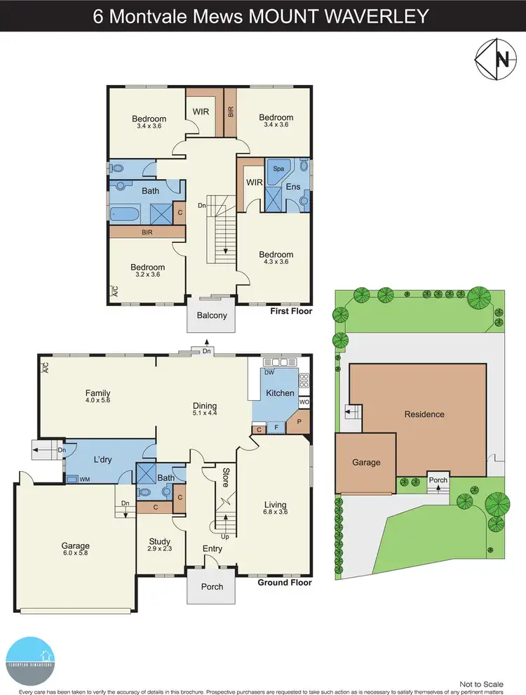 Floorplan of Homely house listing, 6 Montvale Mews, Mount Waverley VIC 3149