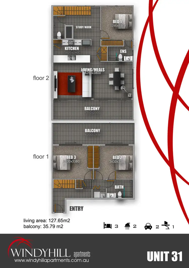 Floorplan of Homely apartment listing, 31/82 RALEIGH STREET, Essendon VIC 3040
