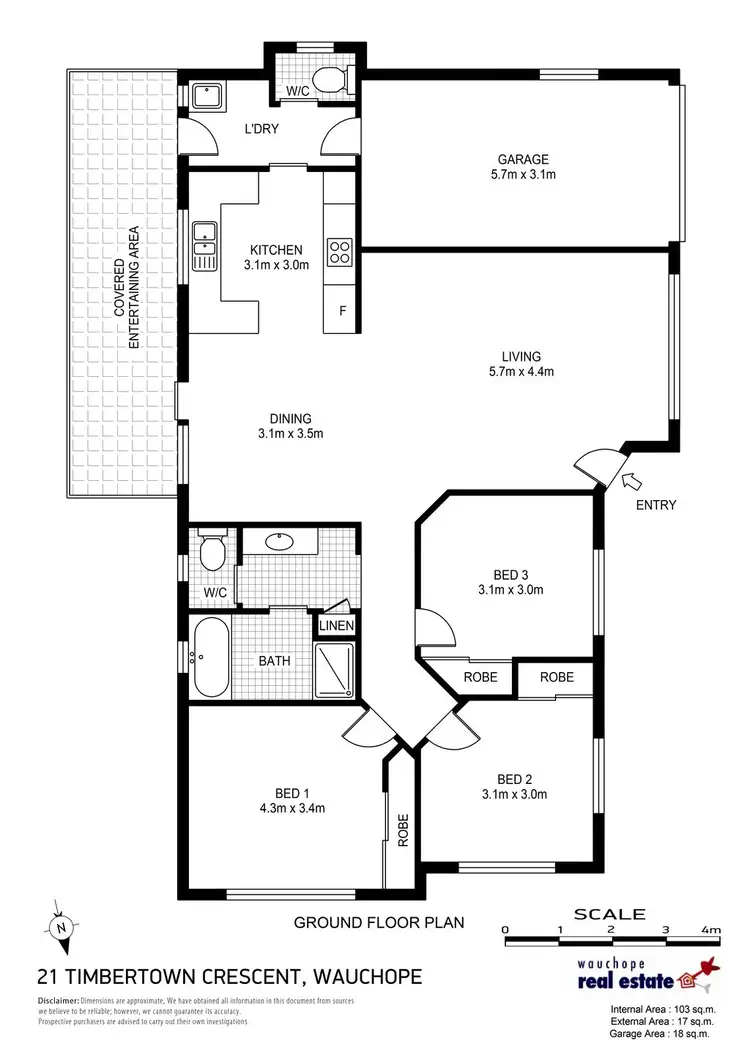 Floorplan of Homely house listing, 21 Timbertown Crescent, Wauchope NSW 2446