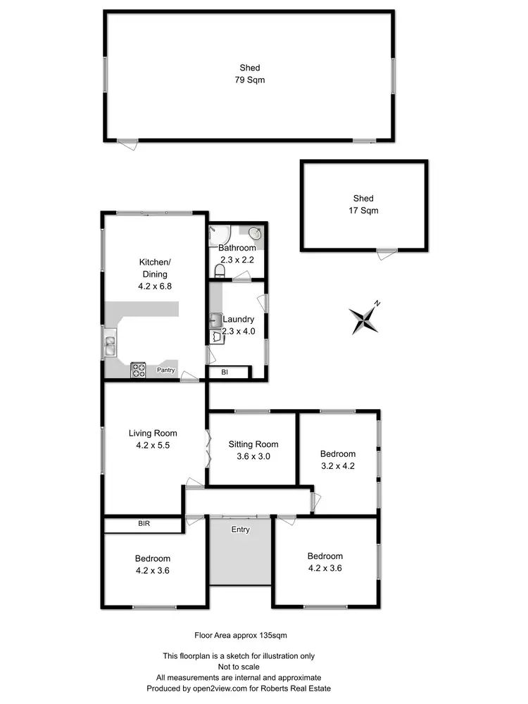 Floorplan of Homely house listing, 5 Butler Street, Tunbridge TAS 7120