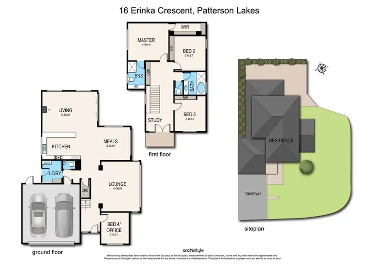 Floorplan of Homely house listing, 16 Erinka Crescent, Patterson Lakes VIC 3197