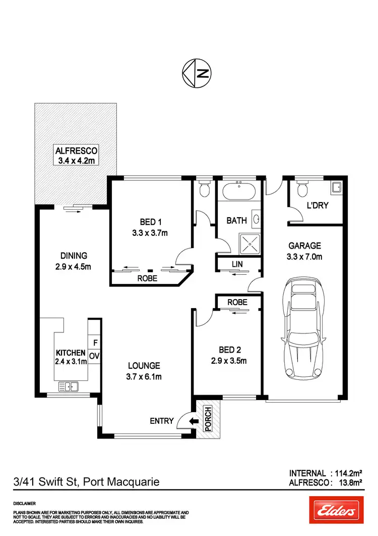 Floorplan of Homely villa listing, 3/41 Swift Street, Port Macquarie NSW 2444