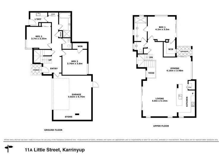Floorplan of Homely townhouse listing, 11A Little Street, Karrinyup WA 6018