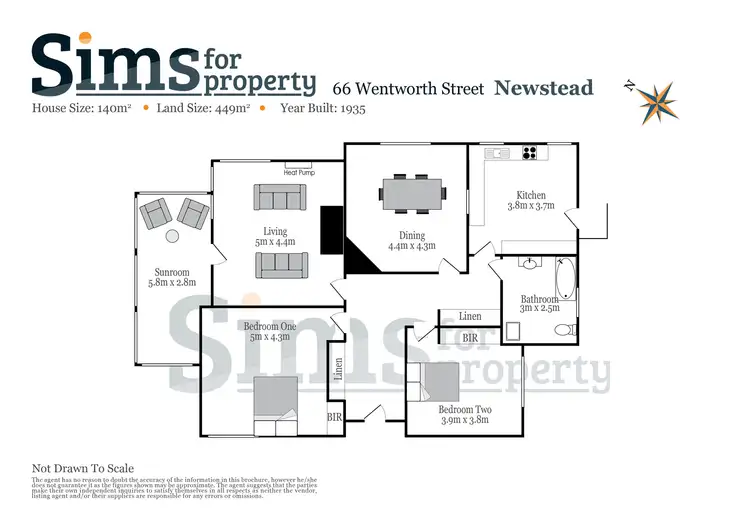 Floorplan of Homely house listing, 66 Wentworth Street, Newstead TAS 7250