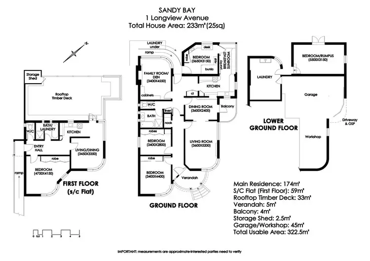 Floorplan of Homely house listing, 1 Longview Avenue, Sandy Bay TAS 7005