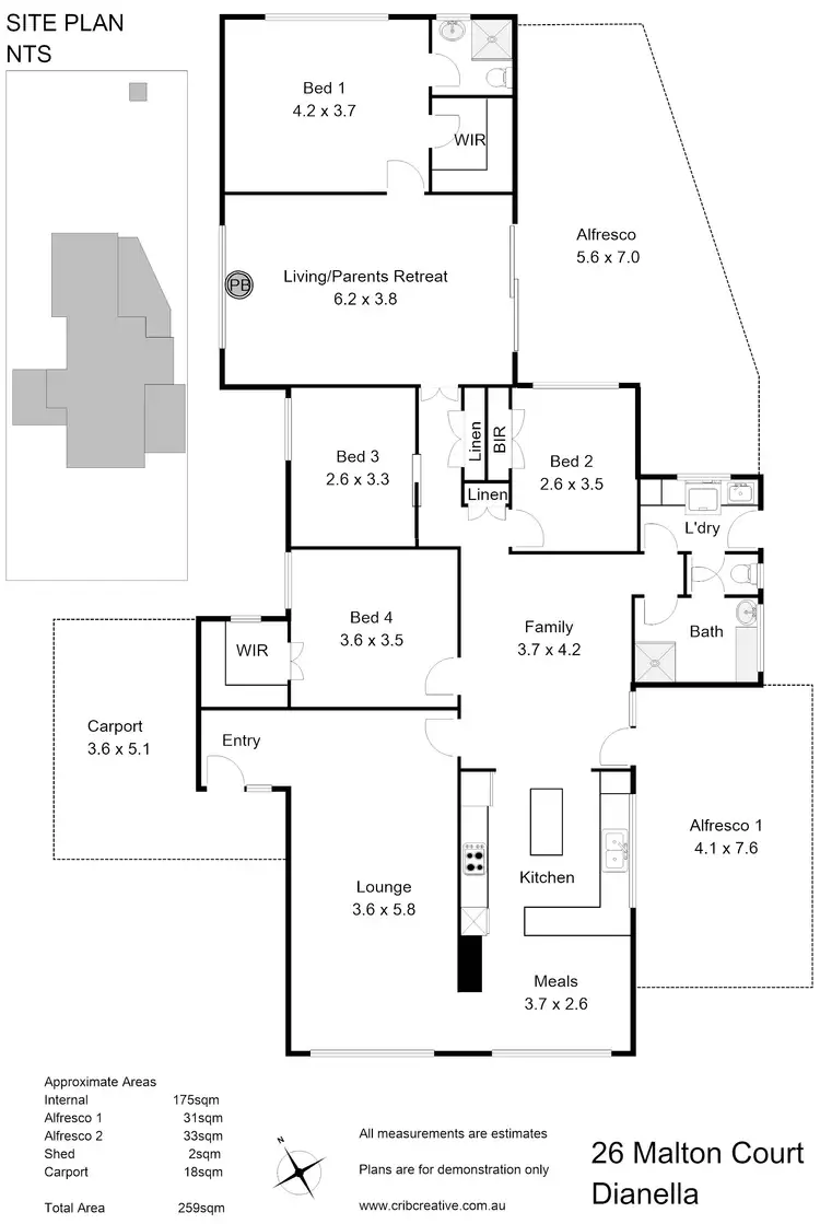 Floorplan of Homely house listing, 26 Malton Court, Dianella WA 6059
