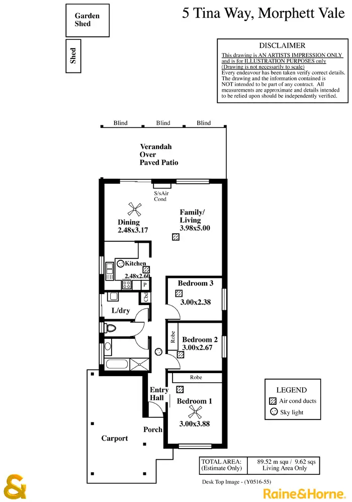 Floorplan of Homely house listing, 5 Tina Way, Morphett Vale SA 5162