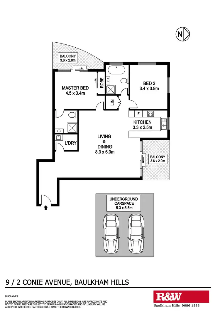 Floorplan of Homely apartment listing, 9/2 Conie Avenue, Baulkham Hills NSW 2153