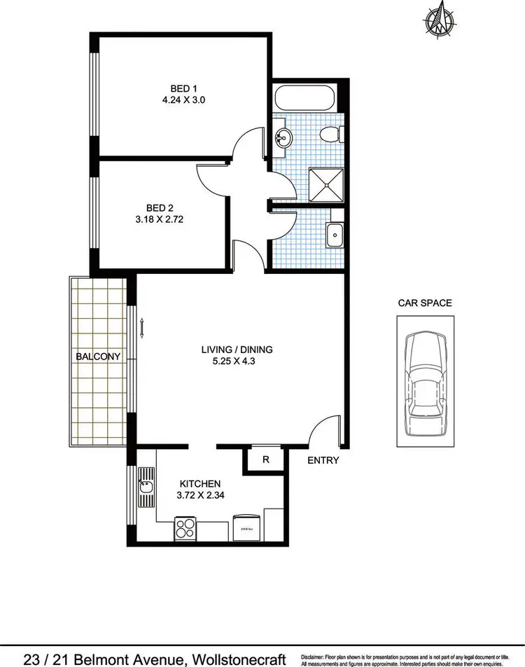 Floorplan of Homely apartment listing, 23/21 Belmont Avenue, Wollstonecraft NSW 2065