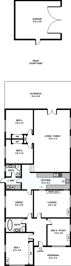Floorplan of Homely house listing, 41 Monk Street, Kensington WA 6151