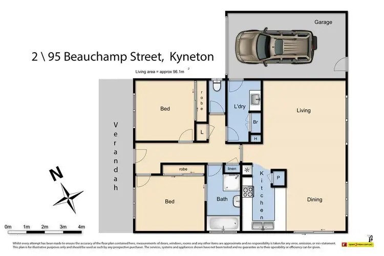 Floorplan of Homely unit listing, 2/95 Beauchamp Street, Kyneton VIC 3444