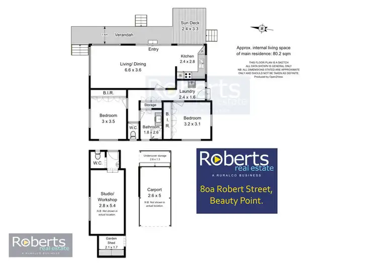 Floorplan of Homely house listing, 80a Robert Street, Beauty Point TAS 7270