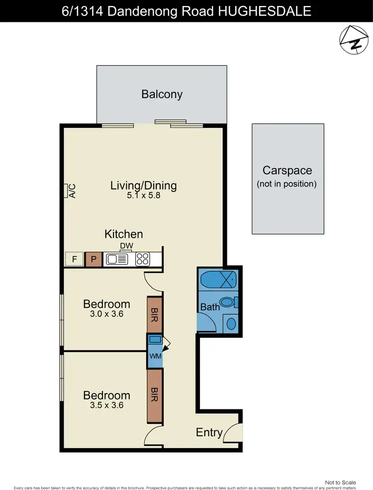 Floorplan of Homely apartment listing, 6/1314 Dandenong Road, Hughesdale VIC 3166