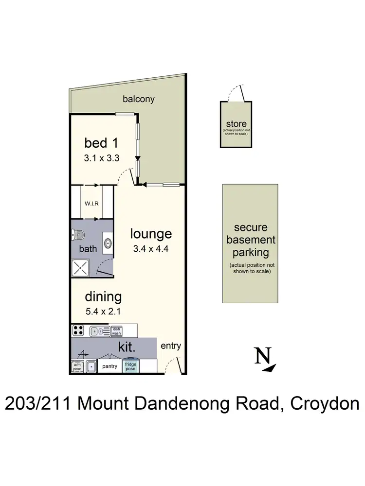 Floorplan of Homely apartment listing, 203/211 Mt Dandenong Road, Croydon VIC 3136