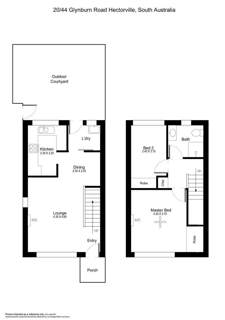 Floorplan of Homely townhouse listing, 20-44 Glynburn Road, Hectorville SA 5073