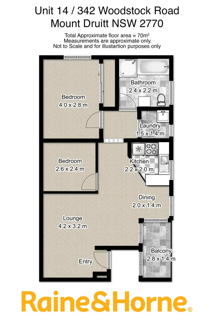Floorplan of Homely apartment listing, 14/342 Woodstock Avenue, Mount Druitt NSW 2770